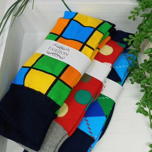 Fashion Color Block Socks - Picture 7 of 8